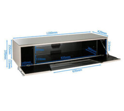 Alphason Chromium Tv-Stand With 1 Flap Black, 1200mm - thumbnail 3