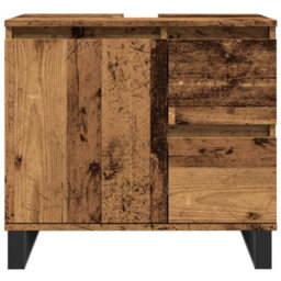 Vidaxl Bathroom Sink Cabinet Old Wood 65X33X60 Cm Engineered Wood - thumbnail 4