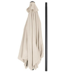 Harbour Housewares Tilting Garden Parasol - 2.3M - Natural - thumbnail 7