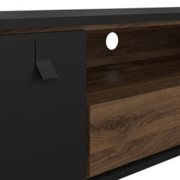 Furniture To Go Ry Tv-Unit 1 Door + 1 Drawer In Matt Black Walnut - thumbnail 8