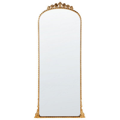 Beliani Wall Mirror Livry 51 Cm 114 Cm Metal Gold - image 1