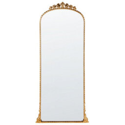 Beliani Wall Mirror Livry 51 Cm 114 Cm Metal Gold - thumbnail 1