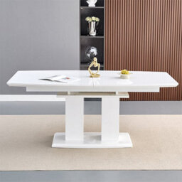 Furniture in Fashion Genisimo Large High Gloss Extending Dining Table In White - thumbnail 4