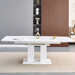 Furniture in Fashion Genisimo Large High Gloss Extending Dining Table In White - thumbnail 3
