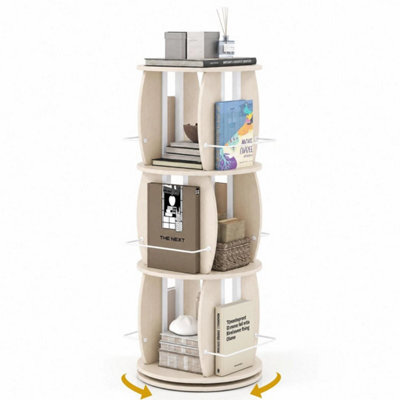 Rotating Bookshelf Tower With Display Stands Spinning Bookcase - image 1