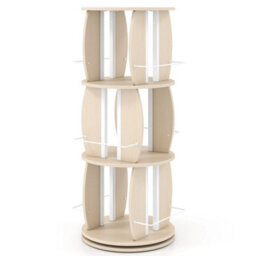 Rotating Bookshelf Tower With Display Stands Spinning Bookcase - thumbnail 5