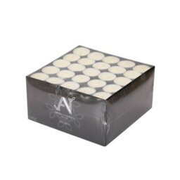 Aroma Naturals Unscented Tealights 100 Pack White Wax Candles 8H Burn Time - thumbnail 2