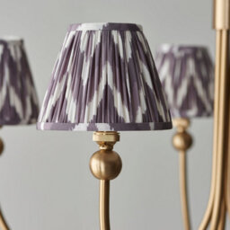 Loops Stunning 5-Light Pendant Ceiling Light In Brushed Aged Brass With Elegant Pearl Grey Shades - thumbnail 4