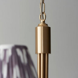 Loops Stunning 5-Light Pendant Ceiling Light In Brushed Aged Brass With Elegant Pearl Grey Shades - thumbnail 5