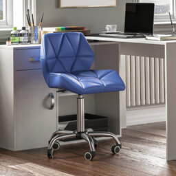 Lassic Vida Designs Geo Blue Office Swivel Chair Ukfr Pu Faux Leather