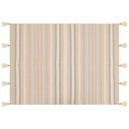Beliani Blanket Yarseli Cotton 130 X 170 Cm Beige - thumbnail 4