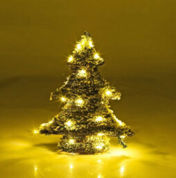 Urbn-Living Urbnliving 40Cm Pre Lit Artificial Christmas Tree Green & White Xmas Light Up Led Festive Decor - thumbnail 2