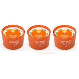 Pack Of 3 Pan Aroma Bergamot & Mandarin Scented Coloured Jar Candles 85G - thumbnail 1