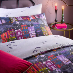 Furn. Creepy Town Reversible Duvet Set, Single, Multicolour - thumbnail 2