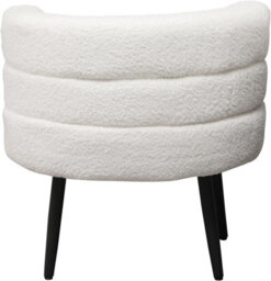 Alivio White Sherpa Sofa Chair, Modern Accent Armchair For Living Room, Bedroom, Dining Room & Makeup Vanity, Soft Cushioned Chair - thumbnail 8