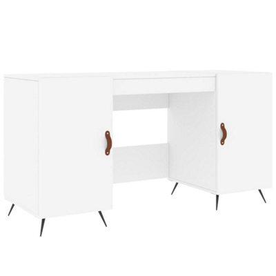 Berkfield Industrial Desk White 140X50X75 Cm Engineered Wood