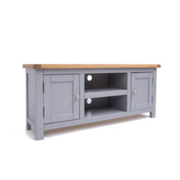 Cabinet Bits Mirano Grey 2 Door Tv Cabinet Chrome Knob - thumbnail 2