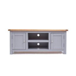 Cabinet Bits Mirano Grey 2 Door Tv Cabinet Chrome Knob - thumbnail 1