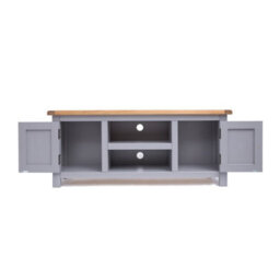 Cabinet Bits Mirano Grey 2 Door Tv Cabinet Chrome Knob - thumbnail 4