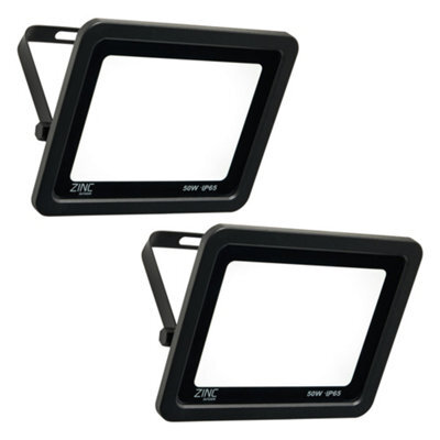 Litecraft 2 Pack Mears Black 50 Watt Led Outdoor Flood Lights - image 1