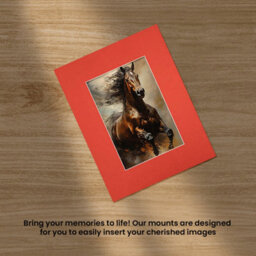 Ak Frames 9X7 Poppy Red Picture Mounts To Fit 6X4 Aperture Size - Mount Board Only (No Frame Included) - thumbnail 5