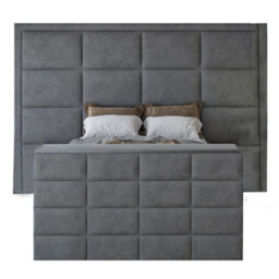 Copenhagen Upholstered  Grey Television Bed Frame - thumbnail 4