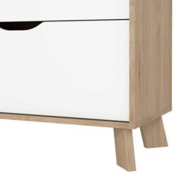 Wyld Haus Lira Jackson 3-Drawer Chest In Hickory And White - thumbnail 9