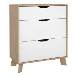 Wyld Haus Lira Jackson 3-Drawer Chest In Hickory And White - thumbnail 3