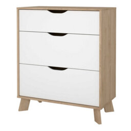 Wyld Haus Lira Jackson 3-Drawer Chest In Hickory And White - thumbnail 4