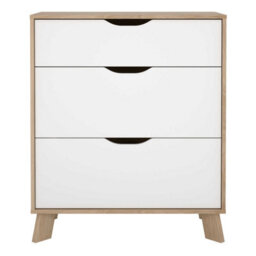 Wyld Haus Lira Jackson 3-Drawer Chest In Hickory And White - thumbnail 2