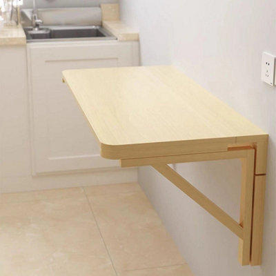 80Cm Folding Wall Mounted Table Study Writing Desk Floating Storage Shelf - image 1