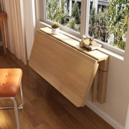 80Cm Folding Wall Mounted Table Study Writing Desk Floating Storage Shelf - thumbnail 5