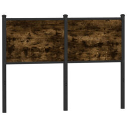 Berkfield Headboard Smoked Oak 120 Cm Engineered Wood And Steel - thumbnail 1