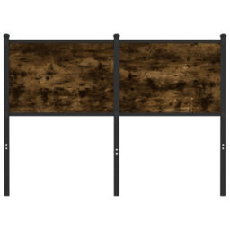 Berkfield Headboard Smoked Oak 120 Cm Engineered Wood And Steel - thumbnail 3