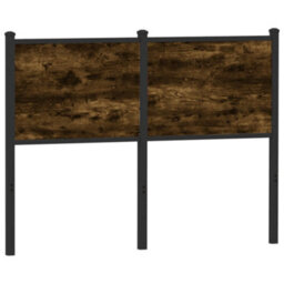 Berkfield Headboard Smoked Oak 120 Cm Engineered Wood And Steel - thumbnail 5