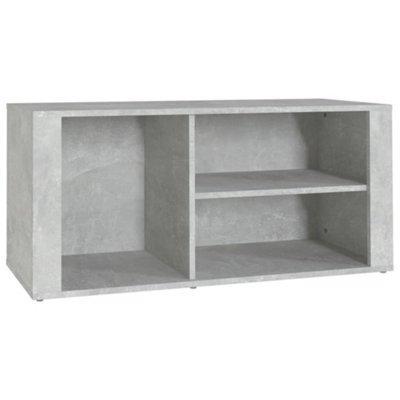 Berkfield Elegant Shoe Cabinet Concrete Grey 100X35X45 Cm Engineered Wood - image 1