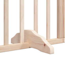 Walplus Poplar Wood Dog Gate With Door Foldable 4 Panels 320 Cm - thumbnail 8