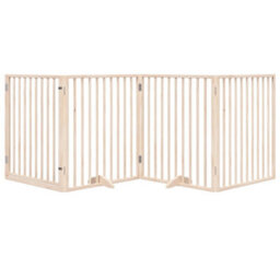 Walplus Poplar Wood Dog Gate With Door Foldable 4 Panels 320 Cm - thumbnail 3