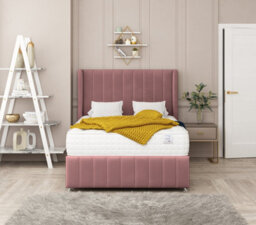 Bed Choices Brisbane Plush Velvet Divan Bed With Mattress, Headboard & 2 Storage Drawers - Single - thumbnail 2