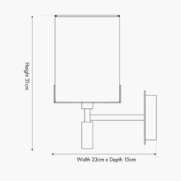 Pacific Lifestyle Midland Brushed Nickel And Grey Marble Effect Wall Light - thumbnail 2