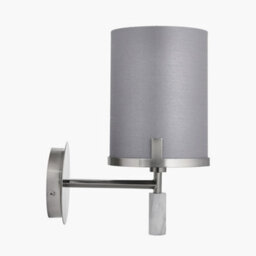 Pacific Lifestyle Midland Brushed Nickel And Grey Marble Effect Wall Light - thumbnail 3