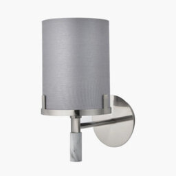 Pacific Lifestyle Midland Brushed Nickel And Grey Marble Effect Wall Light - thumbnail 4