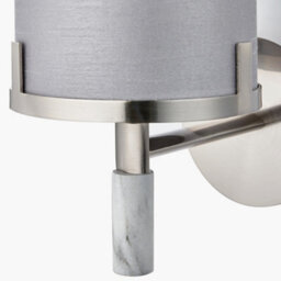 Pacific Lifestyle Midland Brushed Nickel And Grey Marble Effect Wall Light - thumbnail 5