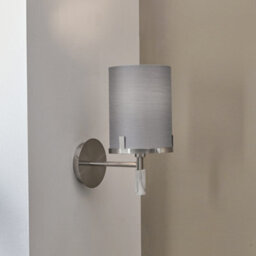 Pacific Lifestyle Midland Brushed Nickel And Grey Marble Effect Wall Light