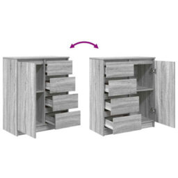 Berkfield Sideboard With Drawers Grey Sonoma 71X35X84 Cm Engineered Wood - thumbnail 9