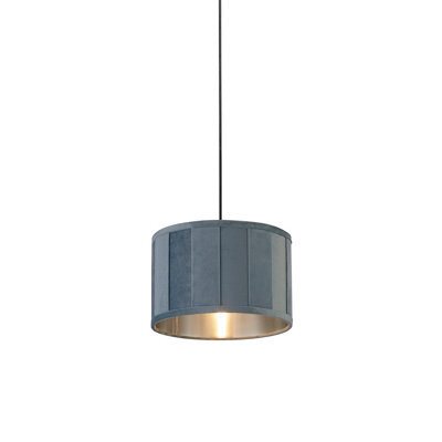 Lighting Collection Cotres Pastel Turquoise Tapered Rib Shade - image 1