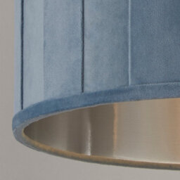 Lighting Collection Cotres Pastel Turquoise Tapered Rib Shade - thumbnail 4