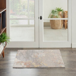 Silver Handmade Luxuriousmodern Wool Easy To Clean Abstract Dining Room Bedroom And Living Room Rug -61Cm X 91Cm - thumbnail 3