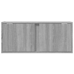 Berkfield Tv Wall Cabinet With Led Lights Grey Sonoma 80X31X35 Cm - thumbnail 6