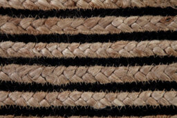 Second Nature Online Chakkar Dark Stripe Oval Jute Beige Black Rug / 120 Cm X 180 Cm - thumbnail 4